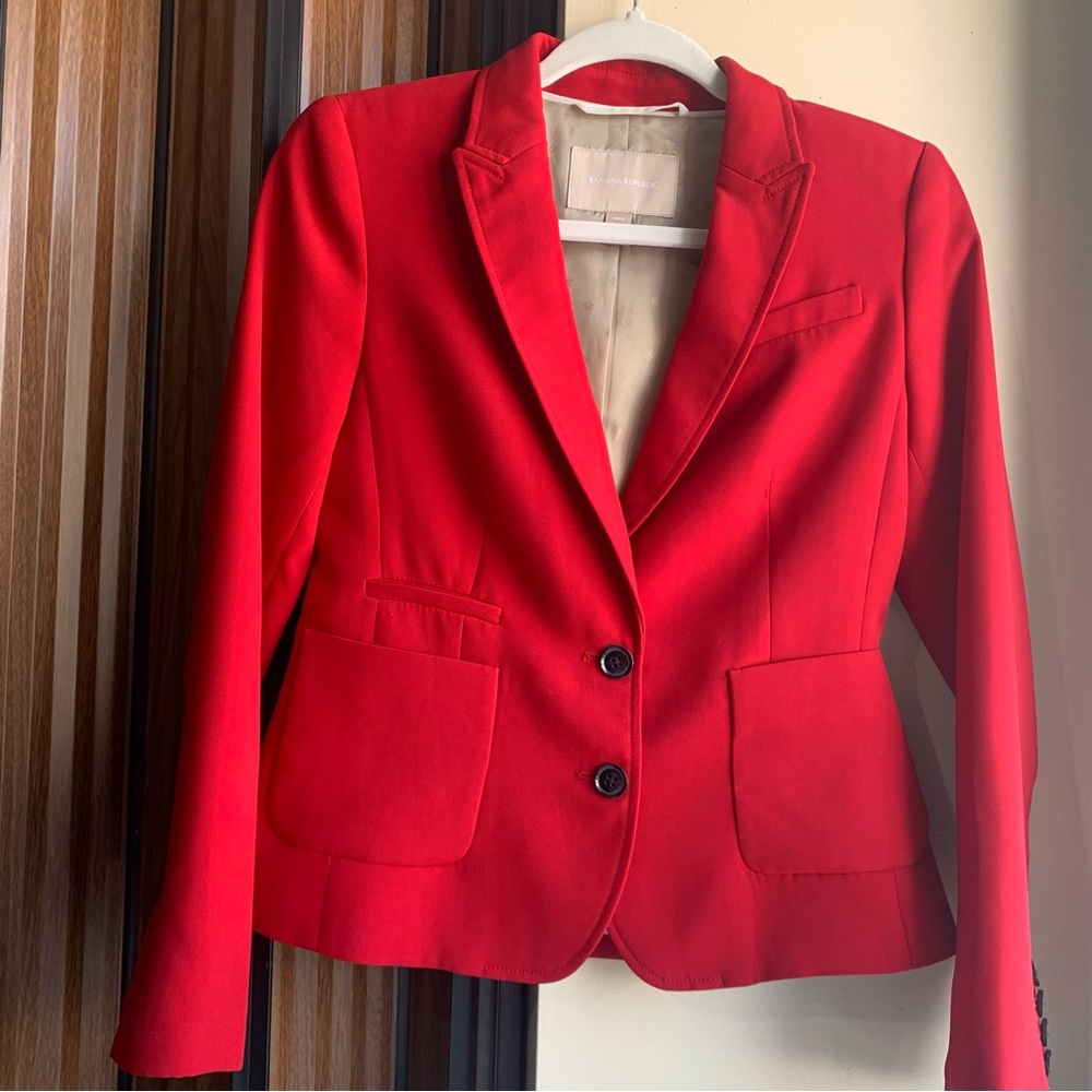 Banana Republic Bold Red Blazer